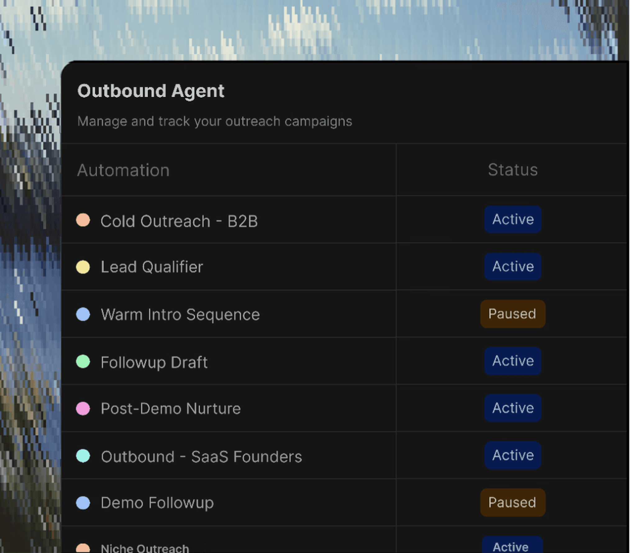 Campaigns grounded in a real signal interface preview